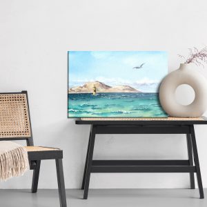 Peinture sur toile Mer Et Phare À L'aquarelle – Image 6