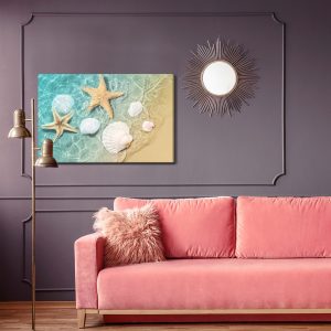 Peinture sur toile Étoiles Et Coquillages Dans La Mer – Image 4