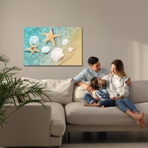 Peinture sur toile Étoiles Et Coquillages Dans La Mer – Image 7