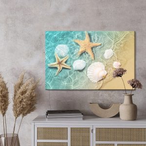 Peinture sur toile Étoiles Et Coquillages Dans La Mer – Image 3