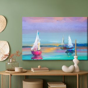 Peinture sur toile Voiliers Abstraits Sur La Mer – Image 5