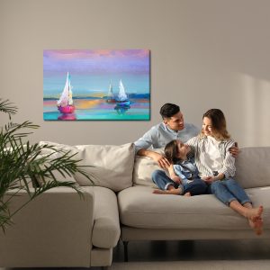 Peinture sur toile Voiliers Abstraits Sur La Mer – Image 7