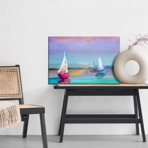 Peinture sur toile Voiliers Abstraits Sur La Mer – Image 6