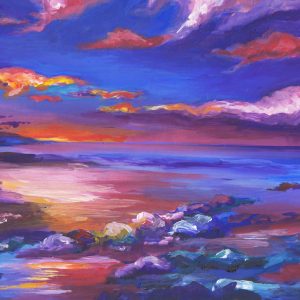 Peinture sur toile Paysage Marin Abstrait – Image 1