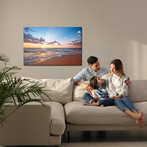 Peinture sur toile Lever Du Soleil Sur La Mer Et La Plage – Image 7