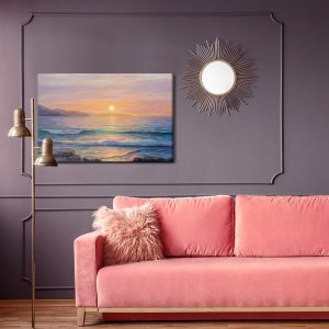 Peinture sur toile Lever Du Soleil Et La Mer – Image 4