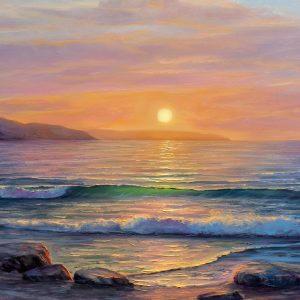 Peinture sur toile Lever Du Soleil Et La Mer – Image 1