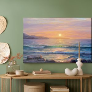 Peinture sur toile Lever Du Soleil Et La Mer – Image 5