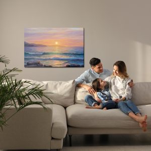 Peinture sur toile Lever Du Soleil Et La Mer – Image 7
