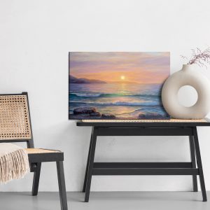 Peinture sur toile Lever Du Soleil Et La Mer – Image 6