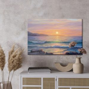 Peinture sur toile Lever Du Soleil Et La Mer – Image 3