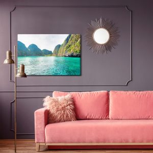 Peinture sur toile Panorama Sur La Mer Et Les Montagnes – Image 4