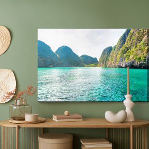 Peinture sur toile Panorama Sur La Mer Et Les Montagnes – Image 5
