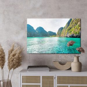 Peinture sur toile Panorama Sur La Mer Et Les Montagnes – Image 3