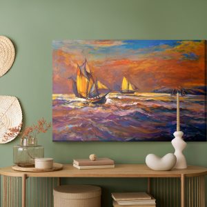 Peinture sur toile Abstraction De Tempête De Mer – Image 5