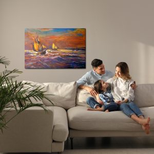 Peinture sur toile Abstraction De Tempête De Mer – Image 7