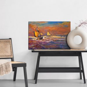 Peinture sur toile Abstraction De Tempête De Mer – Image 6