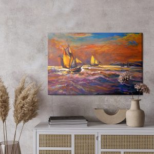 Peinture sur toile Abstraction De Tempête De Mer – Image 3