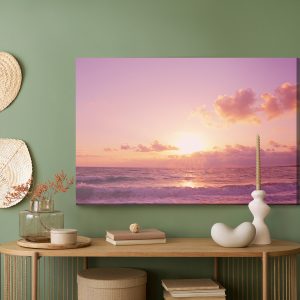 Peinture sur toile Paysage De Mer Rose – Image 5