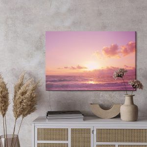 Peinture sur toile Paysage De Mer Rose – Image 3