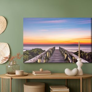 Peinture sur toile Terrasse En Bois Et La Mer – Image 5