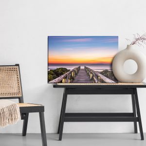 Peinture sur toile Terrasse En Bois Et La Mer – Image 6