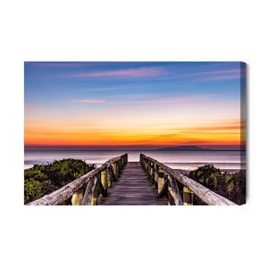Peinture sur toile Terrasse En Bois Et La Mer – Image 2