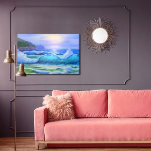 Peinture sur toile Paysage Marin Peint – Image 4