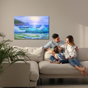 Peinture sur toile Paysage Marin Peint – Image 7