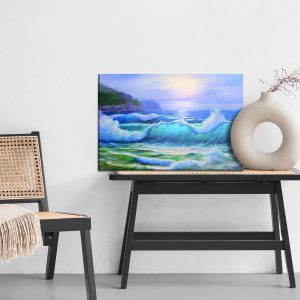 Peinture sur toile Paysage Marin Peint – Image 6