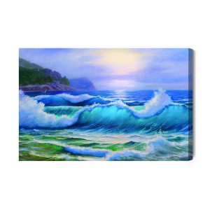 Peinture sur toile Paysage Marin Peint – Image 2