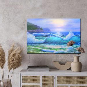 Peinture sur toile Paysage Marin Peint – Image 3