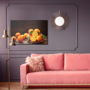 Peinture sur toile Oranges Fraîches Sur Planches – Image 4