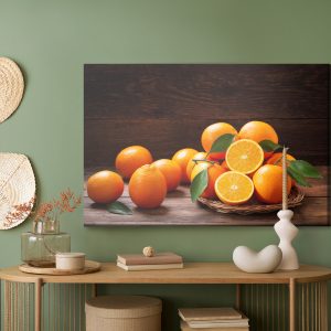 Peinture sur toile Oranges Fraîches Sur Planches – Image 5
