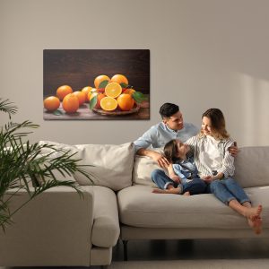 Peinture sur toile Oranges Fraîches Sur Planches – Image 7
