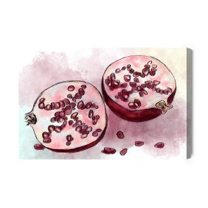 Peinture sur toile Grenades Aquarelles – Image 2