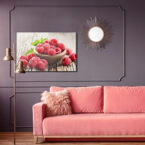 Peinture sur toile Framboises Fraîches Sur Table En Bois – Image 4