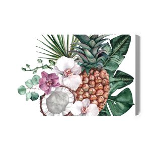 Peinture sur toile Fruits Tropicaux Et Orchidées – Image 2