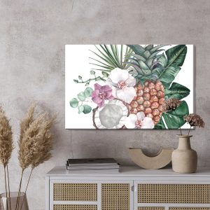 Peinture sur toile Fruits Tropicaux Et Orchidées – Image 3