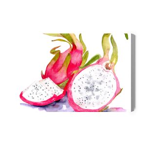 Peinture sur toile Fruit Du Dragon Aquarelle – Image 2