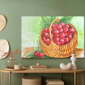 Peinture sur toile Un Panier De Cerises – Image 5