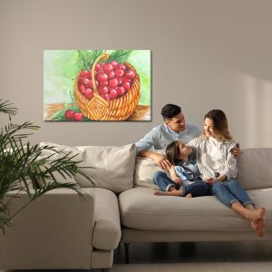 Peinture sur toile Un Panier De Cerises – Image 7