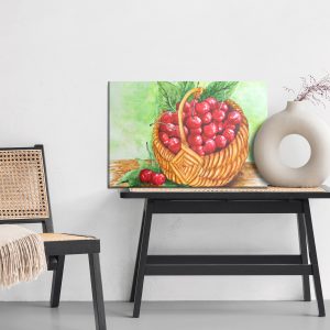 Peinture sur toile Un Panier De Cerises – Image 6