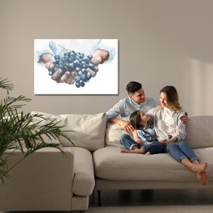 Peinture sur toile Raisins Dans Les Mains – Image 7
