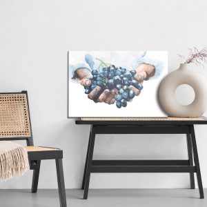 Peinture sur toile Raisins Dans Les Mains – Image 6
