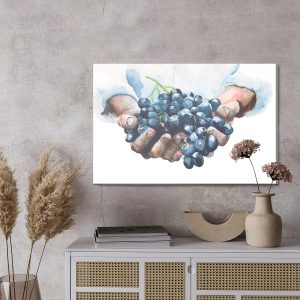 Peinture sur toile Raisins Dans Les Mains – Image 3