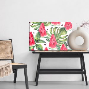 Peinture sur toile Pastèque Aux Feuilles Tropicales – Image 6