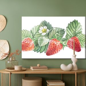 Peinture sur toile Fraises Aux Fleurs – Image 5