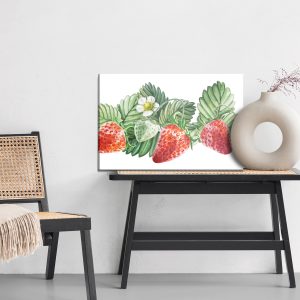 Peinture sur toile Fraises Aux Fleurs – Image 6