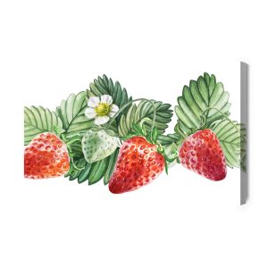 Peinture sur toile Fraises Aux Fleurs – Image 2